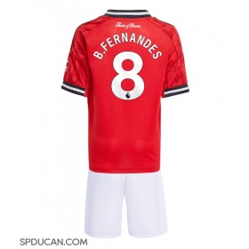 Dječji Nogometni Dres Manchester United Bruno Fernandes #8 Domaci 2025-26 Kratak Rukav (+ Kratke hlače)